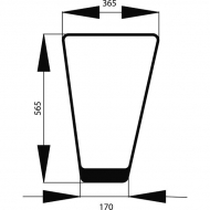4386427N Szyba przednia dolna 565x365 mm