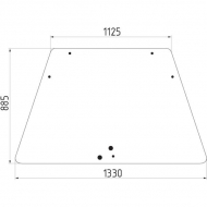 4418946N Szyba przednia regulowana 1330x885 mm