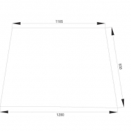 59117937 Szyba przednia, Zetor 1280x830 mm