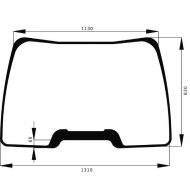 82030483N Szyba przednia 1310x830 mm