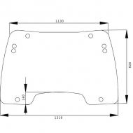 82032042N Szyba przednia, regulowana 1310x820 mm