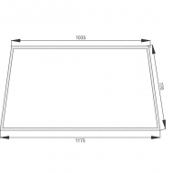 84368001 Szyba przednia, Zetor 1175x770 mm