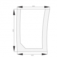 D3406665 Szyba przednia, dolna 455x655 mm