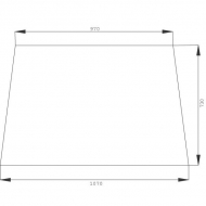 D6000 Szyba przednia, stała 1070x730 mm