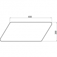 D6601P Szyba przednia, dolna 650x200 mm