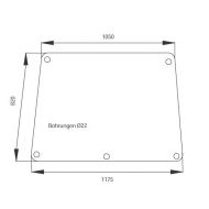 D6614 Szyba przednia, górna 1175x820 mm