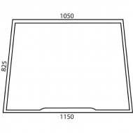 D6702A Szyba przednia, stała 1150x825 mm