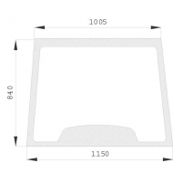 D6711 Szyba przednia, stała 1150x845 mm