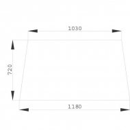 D6765 Szyba przednia 1180x720 mm