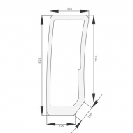 D6862 Szyba przednia, dolna 820x330 mm