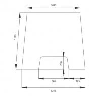 D6920 Szyba przednia 1215x1115 mm