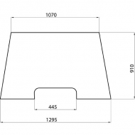 D6930 Szyba przednia, górna 1245x910 mm