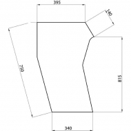 D6938 Szyba przednia, dolna 750x395 mm