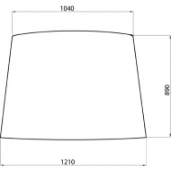 D7010 Szyba przednia, przyciemniana 1210x890 mm