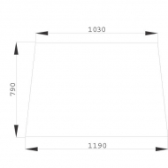 D7040 Szyba przednia 1230x830 mm