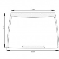 D7070 Szyba przednia, górna stała 1250x840 mm