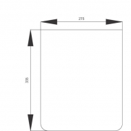 D7263 Szyba przednia, dolna 275x335 mm