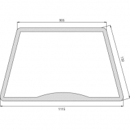 D7280 Szyba przednia, górna 1115x730 mm