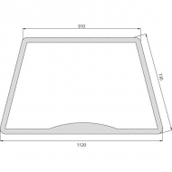 D7281 Szyba przednia, górna 1120x730 mm