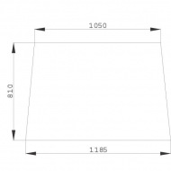D7400 Szyba przednia, górna stała 1190x815 mm