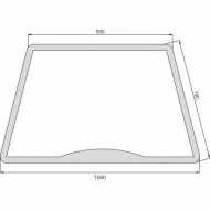 D7540 Szyba przednia, górna 1040x790 mm