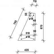 D7713 Szyba przednia dolna 425x735 mm