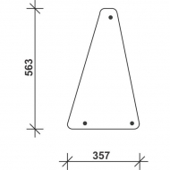 D7741 Szyba przednia dolna 563x357 mm