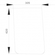 D8092 Szyba przednia 620x305 mm