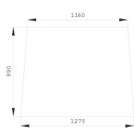 D8500 Szyba przednia 1275x990 mm