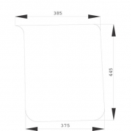 D8501 Szyba przednia, dolna 385x445 mm