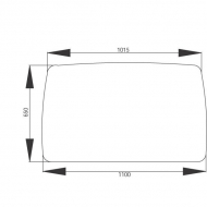 D9000 Szyba przednia 1150x650 mm