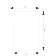 R199280N Szyba przednia, dolna 600x350 mm