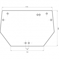 00097699030N Szyba tylna, górna 1145x880 mm