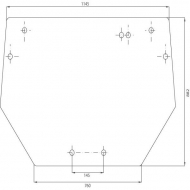 001062650N Szyba tylna, górna 1145x880 mm