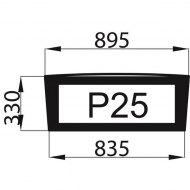 00121439010N Szyba tylna dolna SLH 895x330 mm