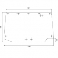0077338010N Szyba tylna, górna 1265x760 mm