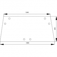 1332383C1N Szyba tylna, górna 1395x645 mm