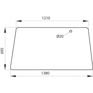 178810051110N Szyba tylna, górna 1380x695 mm