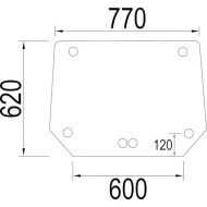 1984587C1N Szyba tylna 790x620 mm