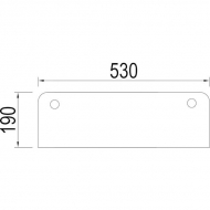 3226100R91N Szyba tylna, dolna 530x190 mm