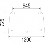 3226351R3N Szyba tylna, górna 1200x725 mm