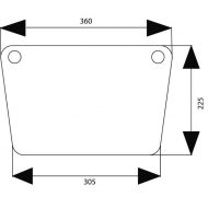 4363708N Szyba tylna dolna 360x225 mm