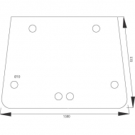 70117969 Szyba tylna, Zetor 1380x570 mm