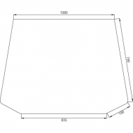 806700011 Szyba tylna, górna, Belarus 1080x790 mm