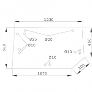 D3406651 Szyba tylna 1230x660 mm