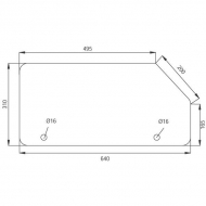 D4078 Szyba tylna, dolna 640x310 mm