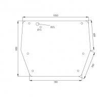 D4089 Szyba tylna, górna 1050x880 mm