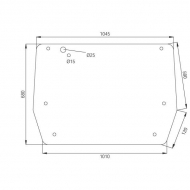 D4089A Szyba tylna, górna 1045x680 mm