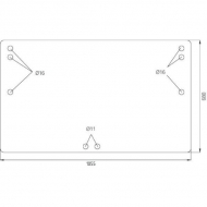 D6007 Szyba tylna, górna 1055x680 mm