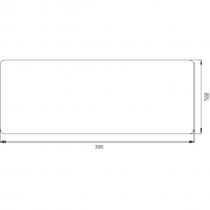 D6009 Szyba tylna, dolna stała 395x180 mm